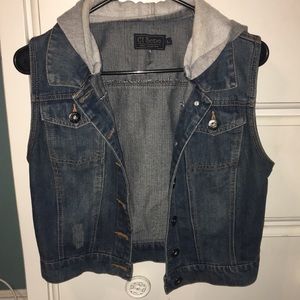 Crop Jean Jacket Vest